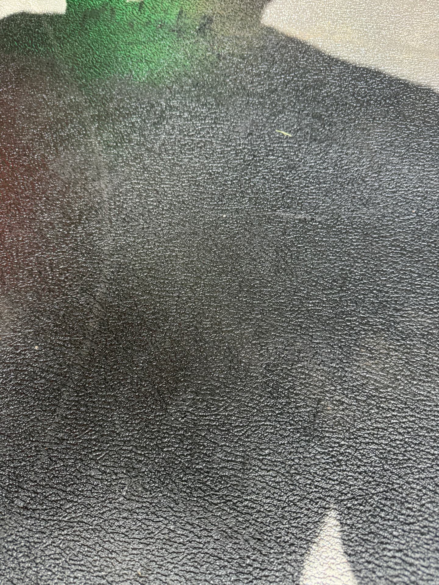 Work van vinyl floor after SaltMelt Pro treatment
